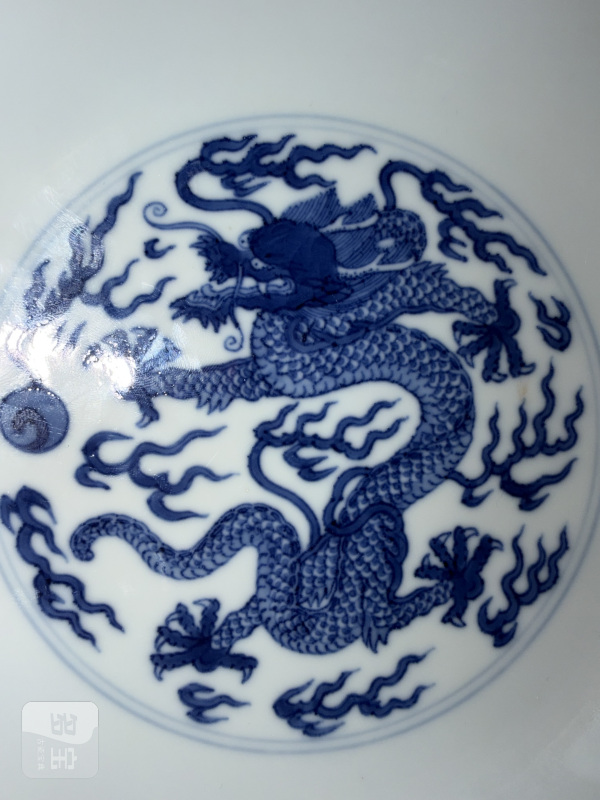 清乾隆 青花云龙纹盘 - 图8